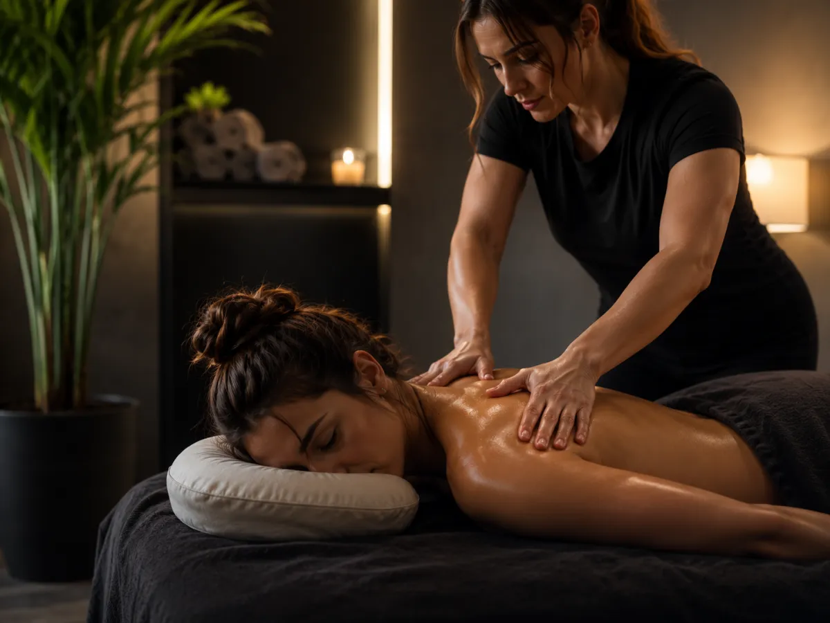 A relaxing massage session